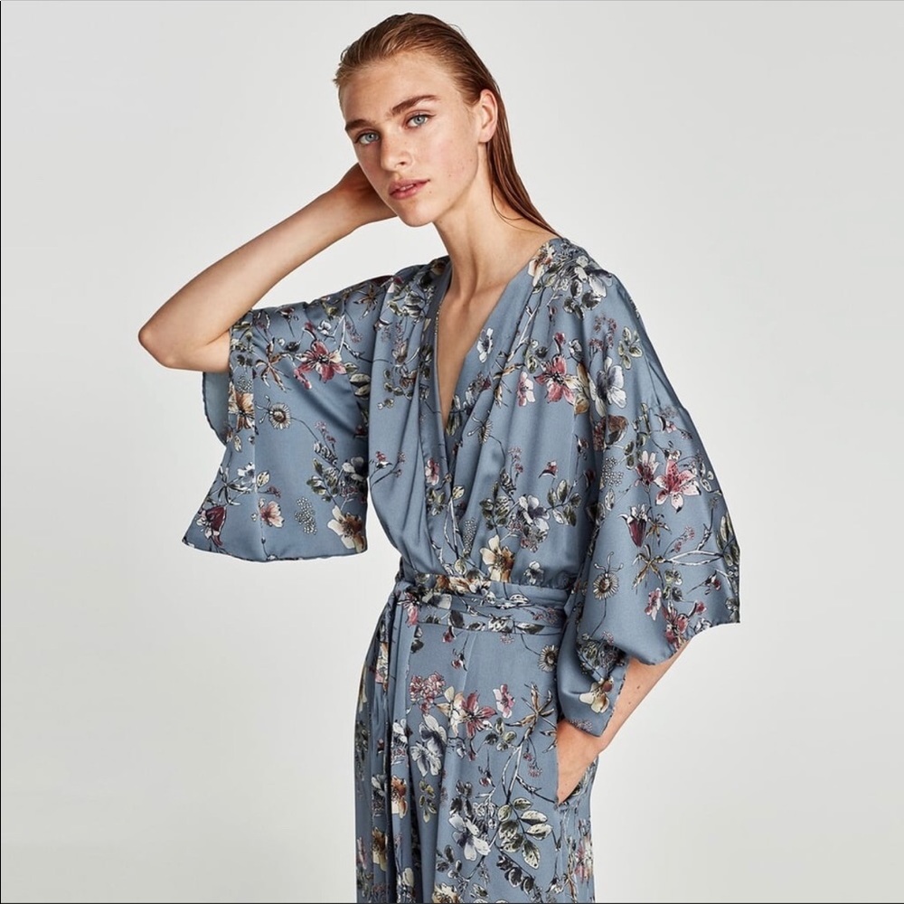 Brand New Zara Kimono Sleeve Jumpsuit-XS